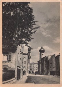 A082 Germany Rosenheim Hl Geiststrasse Street vintage postcard