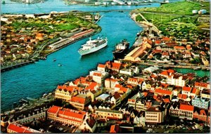 Vtg MS Southward in Willemstad Harbor Curaco Netherlands Antilles Postcard