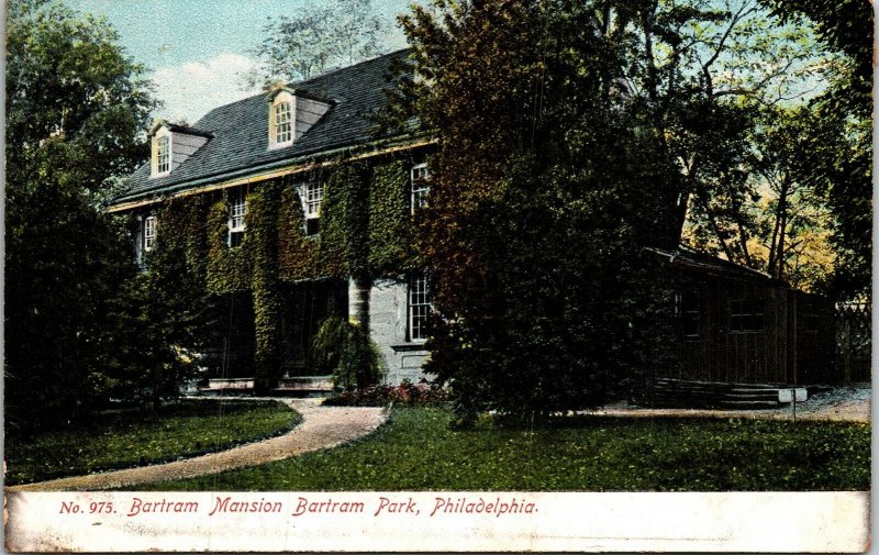 Bartram Mansion Park Philadelphia PA Pennsylvania Antique Germany Postcard DB 