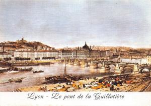 BR42710 Lyon le pont de la guillotiere le rhone au fond l hotel dieu france