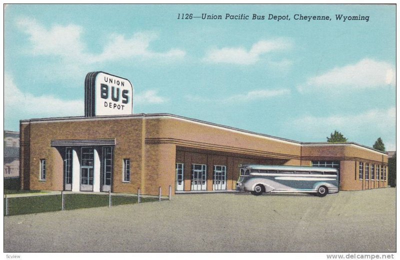Union Pacific Bus Depot, Cheyenne, Wyoming, 30-40s