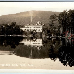 c1930s Pike, N.H RPPC Lake Tarleton Country Club Sky High Resort Hotel NH A191