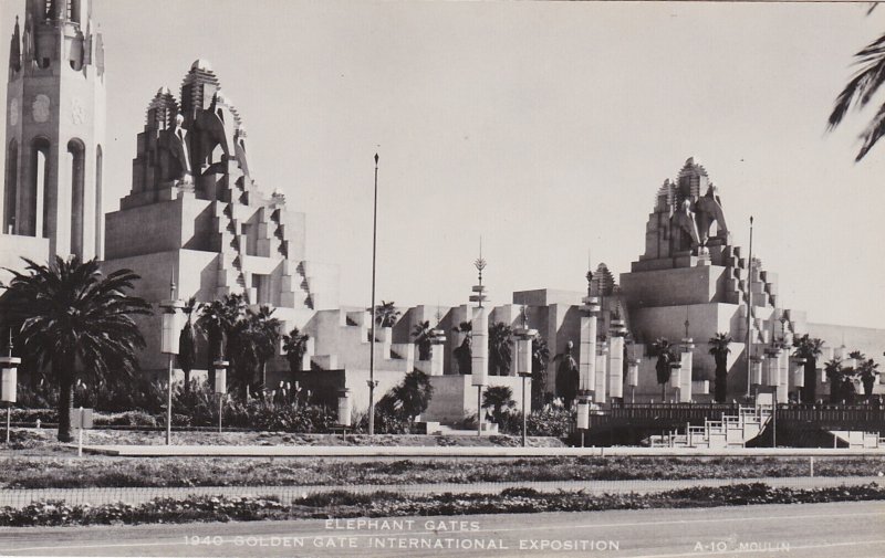 San Francisco Golden Gate Expo Elephant Gates Real Photo