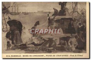 Old Postcard Marseille Musee De Longchamp Puvis De Chavannes Gate of the East