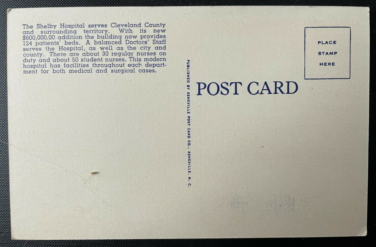 Vintage Postcard 1930-1945 Shelby Hospital Shelby North Carolina ...