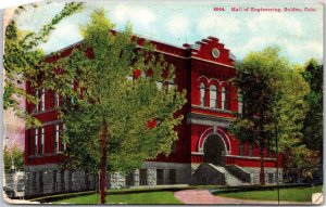 Golden Colorado CO, Hall of Engineering, Building, Entrance, Vintage Postcard