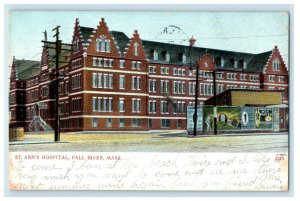 1908 St. Ann's Hospital, Fall River Massachusetts MA Antique Postcard