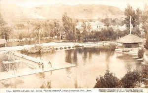 Garci Crespo Mexico Alberica Playa del Hotel Swimming Pool Real Photo PC AA68706