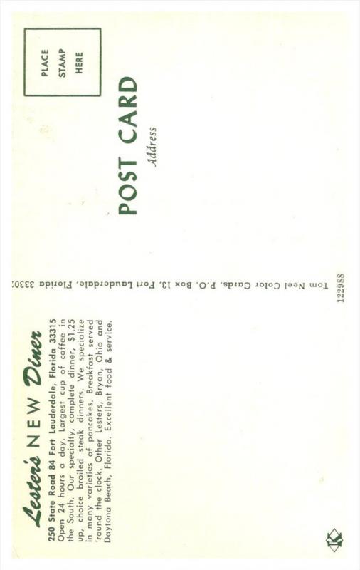 Florida Fort  Lauderdale ,  Lester's Diner , Front and Interior