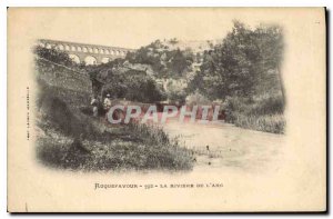 Old Postcard Roquefavour the River Arc