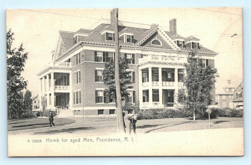 Postcard RI Providence Home for Aged Men Pre 1908 View F22