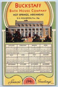 Hot Springs Arkansas AR Postcard Buckstaff Bath House Company c1940's Vintage