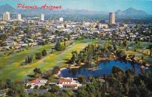 Arizona Phoenix Aerial View Showing Encanto Golf Course and Lagoon