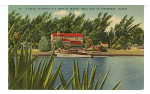 FL - St. Petersburg. Snell Isle, Residence in Tropical Setting