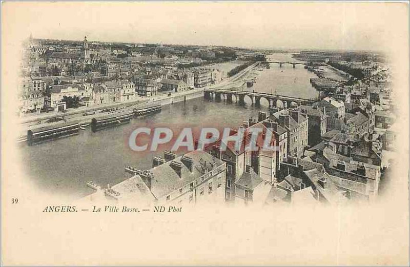 Old Postcard Angers Lower City