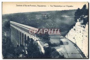 Old Postcard Environs of Aix en Provence Roquefavour Panoramic Aqueduct