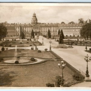 1931 Karlsruhe, Germany Museum Baden RPPC Real Photo Luftpost Landesmuseum A9