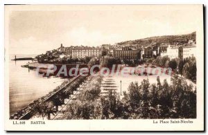 Old Postcard Bastia The Place Saint Nicolas