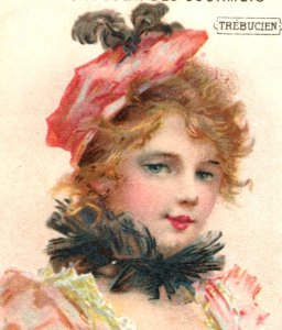 1880s-90s Trébucien Gourmet Chocolate Beautiful Women Lot Of 4 F155