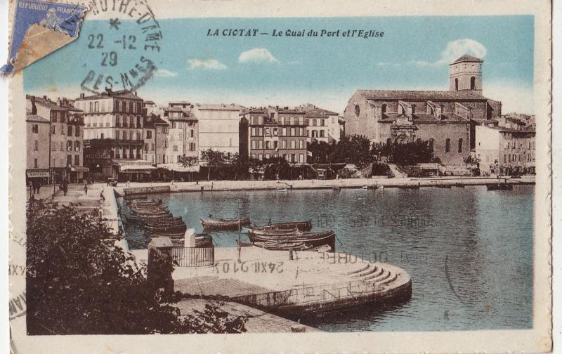 BF16915 la ciotat le quai du port et l eglise france front/back image