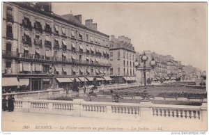 RENNES, La Vilaine couverte au quai Lamartine, Les Jardins, Ille et Vilaine, ...