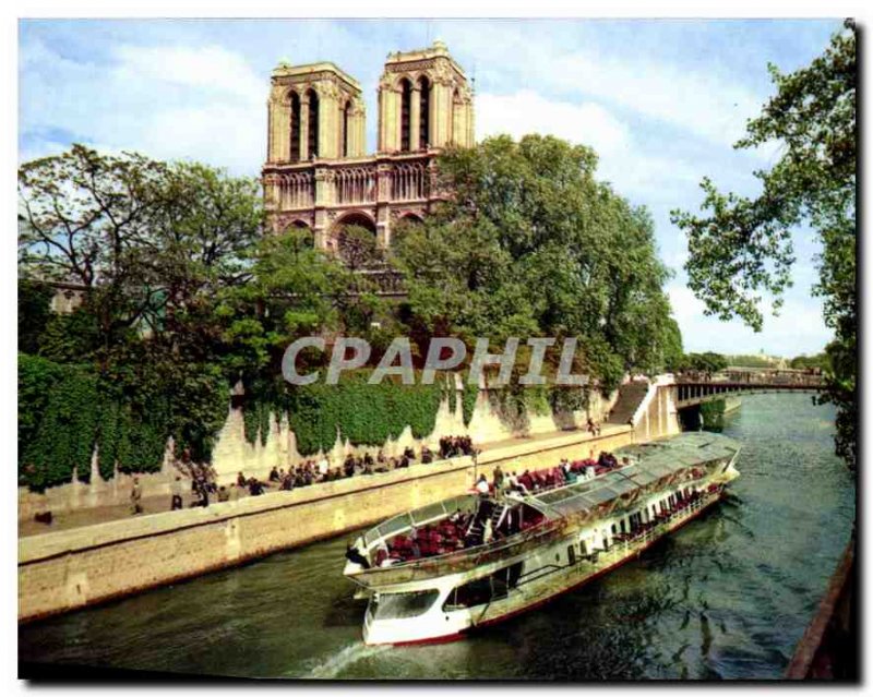 Postcard Modern Colors and Light of Paris France Notre Dame and the Seine