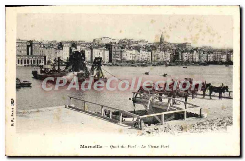 Postcard Old Marseille Quai du Port Vieux Port