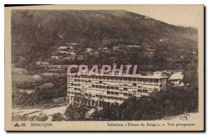 Old Postcard Briancon Sun Flower Snow Downward view