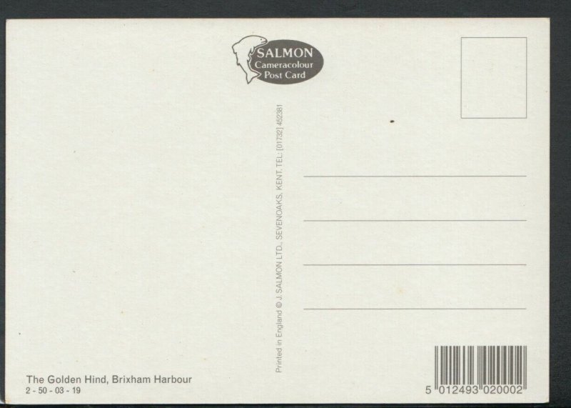 Shipping Postcard - The Golden Hind, Brixham Harbour, Devon   T5308