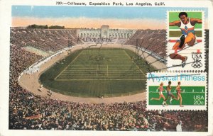 Postcard Coliseum Exposition Park Los Angeles California