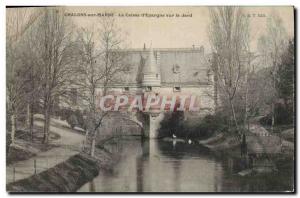 Old Postcard Chalons sur Marne Bank Caisse d & # 39Epargne on Jard