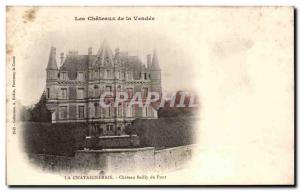 Old Postcard Les Chateaux De La Vendee La Chataigneraie Bailly Chateau Du Pont