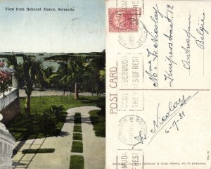 bermuda, HAMILTON, View from Belmont Manor (1931) Postcard