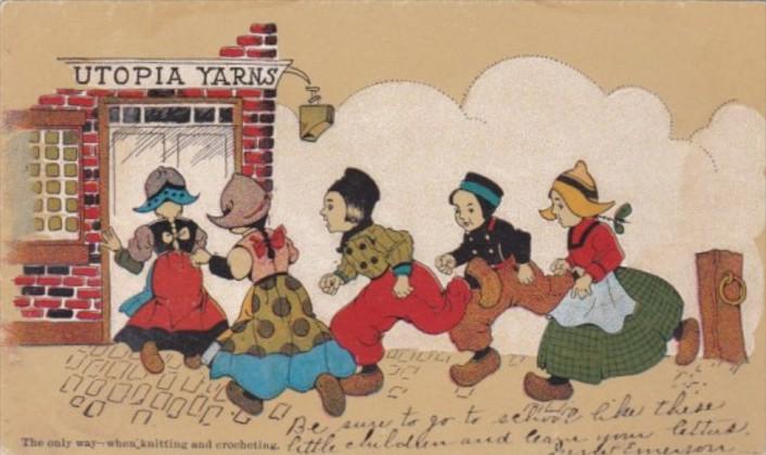 Advertising Utopia Yarns Showing Dutch Children