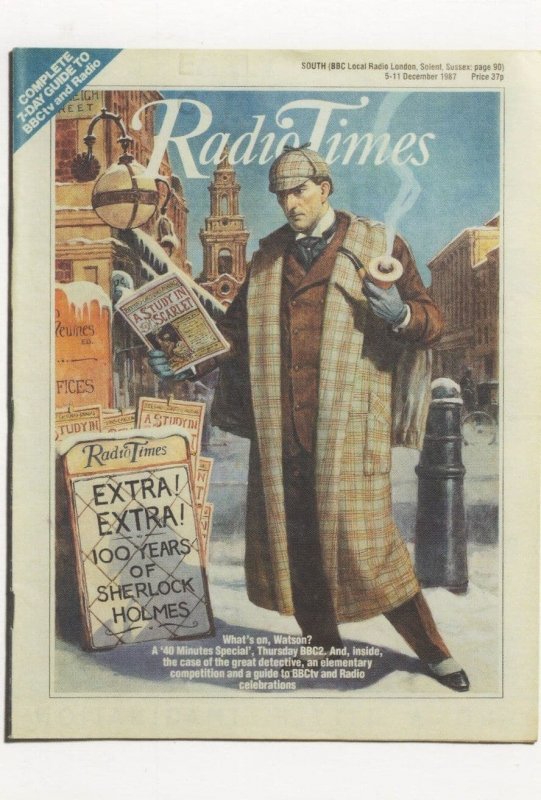 Sherlock Holmes 100th Anniversary BBC Radio Times Postcard