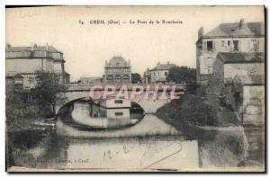 Old Postcard Creil Le Pont de la Boucherie