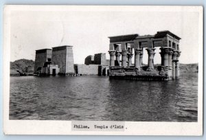 Egypt Postcard View of Philae Temple d’Isis c1905 Antique Posted RPPC Photo