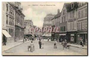 Troyes Old Postcard Place de l & # City 39hotel