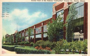 Vintage Postcard 1945 Partial View Of Famous Caterpillar Tractor Co. Peoria IL