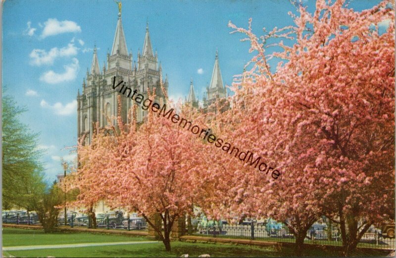 Mormon Temple Salt Lake City Utah Postcard PC268