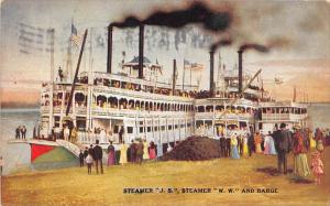 Steamer “J.S.”, Steamer “W.W.” and Barge