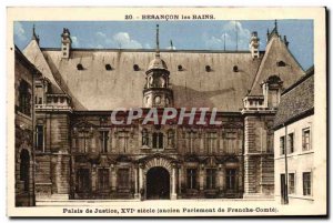 Old Postcard Courthouse Besancon les Bains