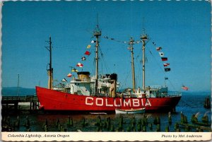 Columbia Lightship, Moored at 17th St Astoria OR Postcard Q78