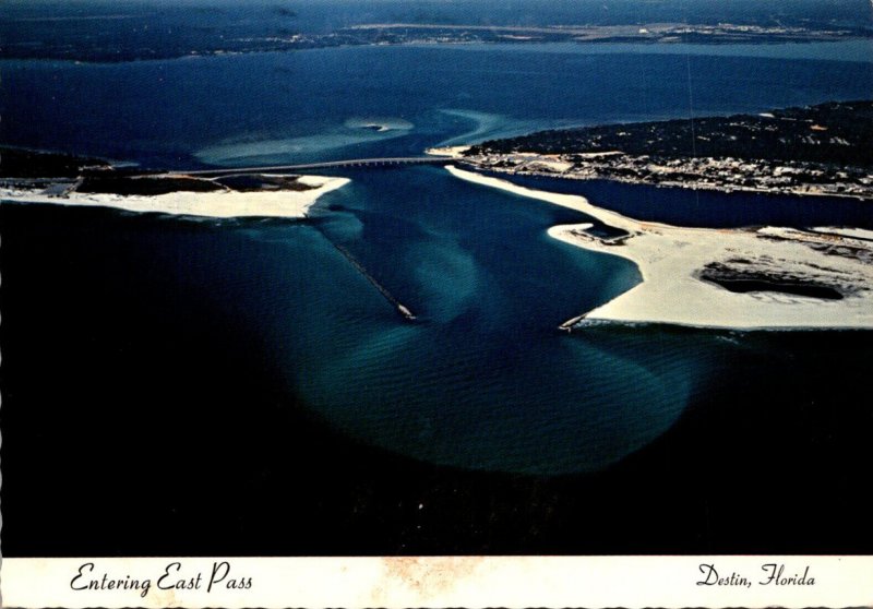 Florida Destin Aerial View Entering East Pass 1982