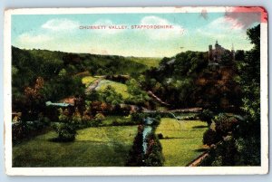England Postcard View of Churnett Valley Staffordshire 1955 Vintage Posted