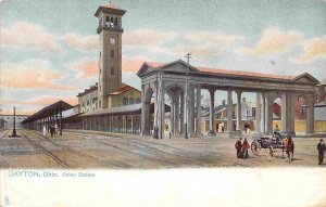 Union Station Railroad Depot Dayton Ohio 1905c Tuck postcard