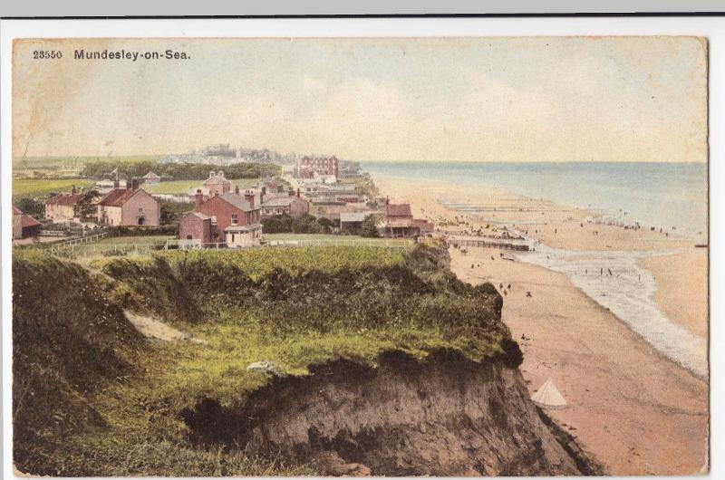 Norfolk; Mundesley On Sea PPC By Photochrom, 1910, To Mrs Owen, Greenwich Park 