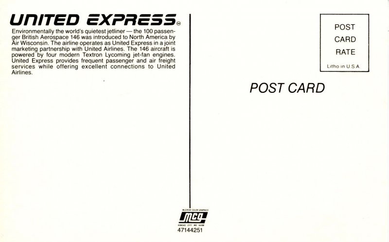 United Express - British Aerospace 146 Airplane