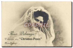 Old Postcard Photography Renee Debauga Chroms Woman Poses TOP