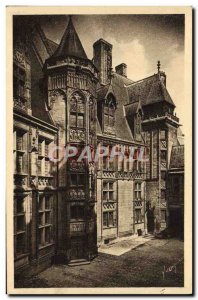 Old Postcard Bourges Hotel Jacques Coeur Court